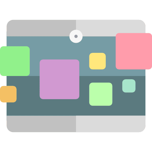 Tablet tablet touch screen technology icon