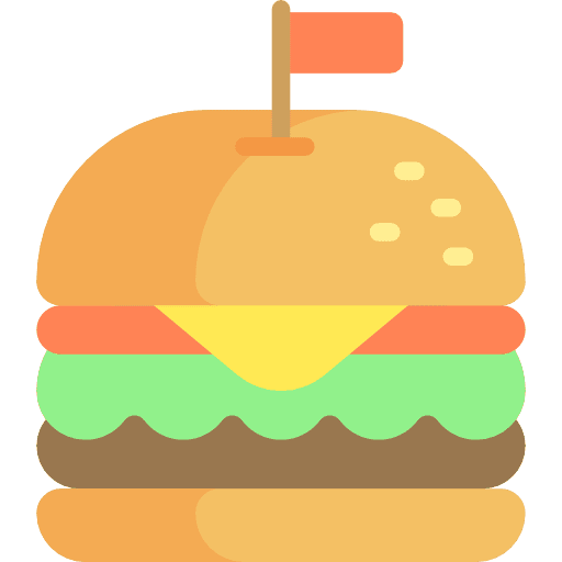 Burger fast food hamburger food icon