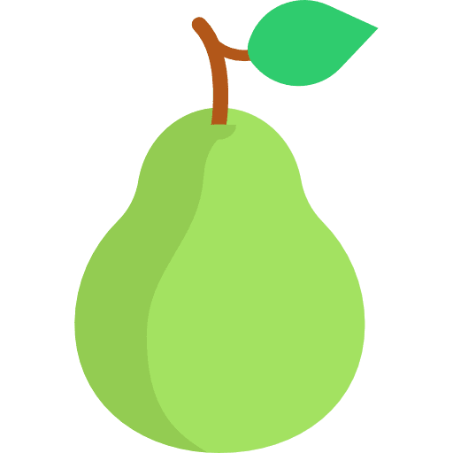 Pear food and restaurant fruits vegetarian icon