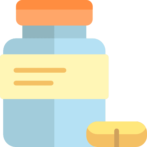 Vitamins medical pills drugs icon