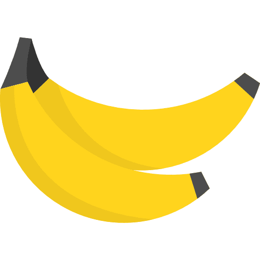 Bananas food organic vegan icon