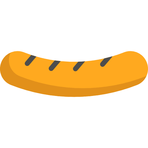 Sausage fast food sausage meat icon