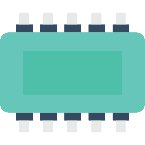 Motherboard cpu chip electronic icon