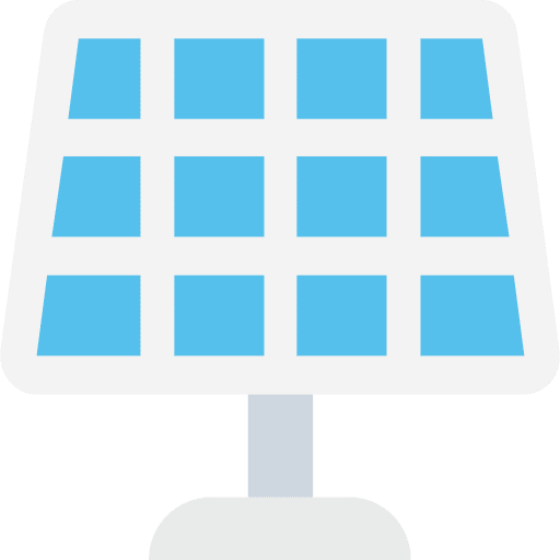 Solar panel power industry technology icon