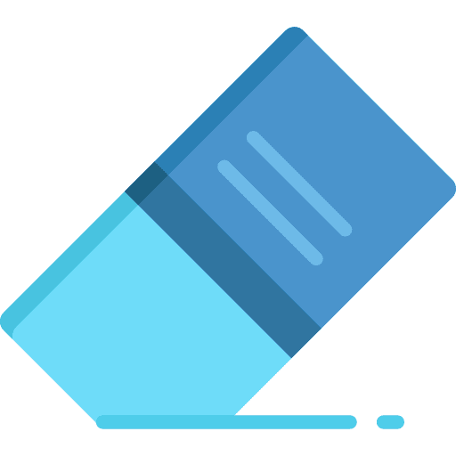 Eraser tools and utensils eraser clean icon