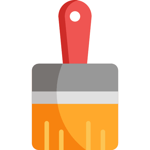 Paint brush construction and tools repair construction icon