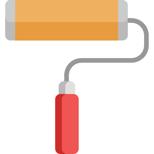 Paint roller home repair tools and utensils improvement icon