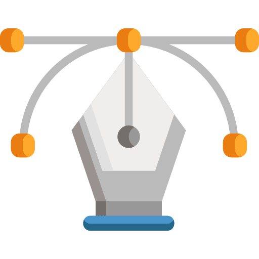 Pen tool art and design pen tool vector icon