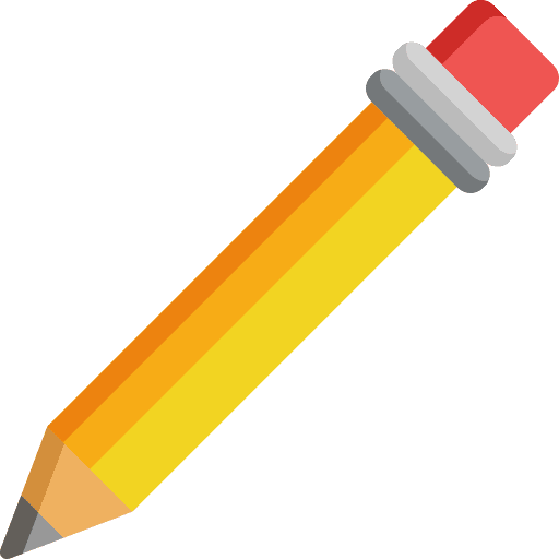 Pencil tools and utensils art and design draw icon