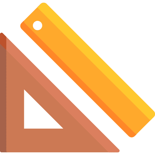Rulers tools and utensils geometry rulers icon