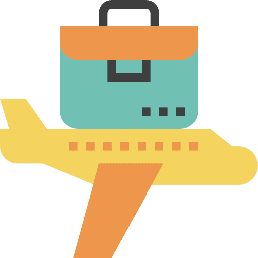 Travel flight airport business icon