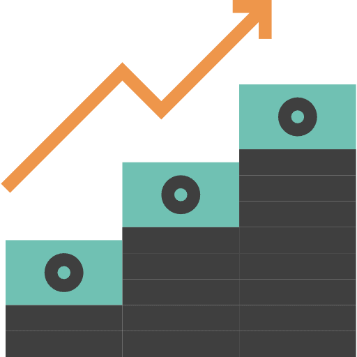 Growth business growth diagram icon