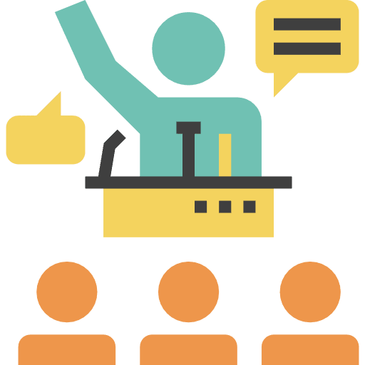 Presentation business businessman presentation icon