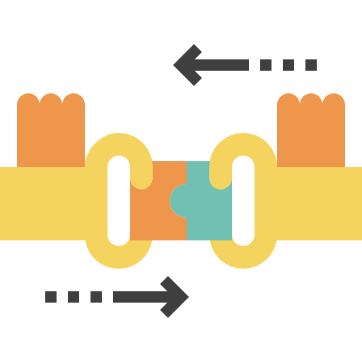 Teamwork business interface connection icon