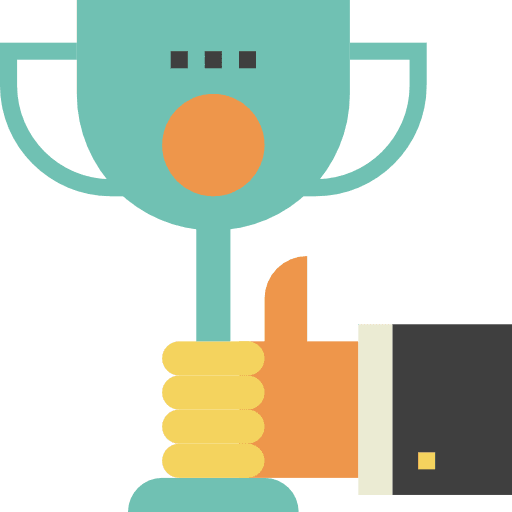 Trophy award cup champion icon