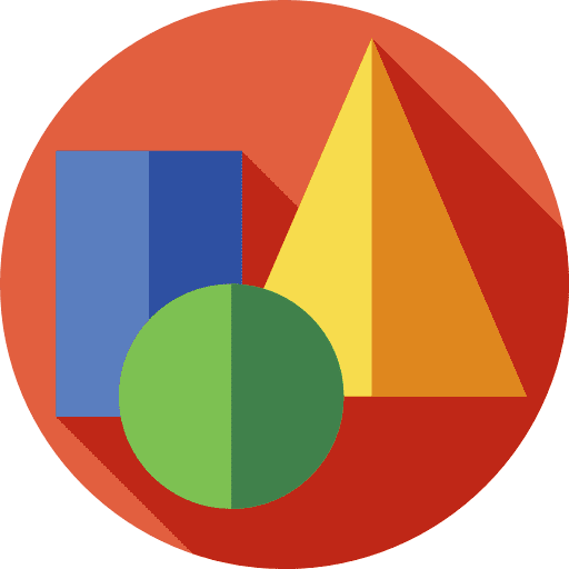 Geometric circle figures diverse icon