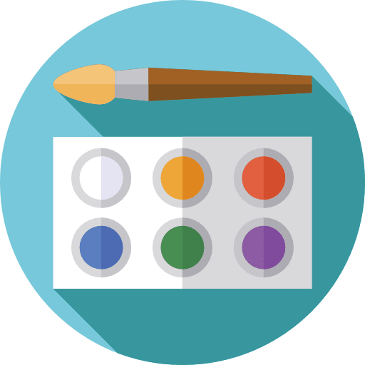 Watercolor paint art art and design icon