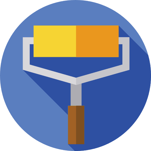 Roller paint roll painter paint brush icon