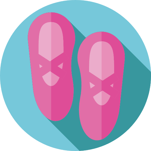 Ballerina fashion shoes dancer icon
