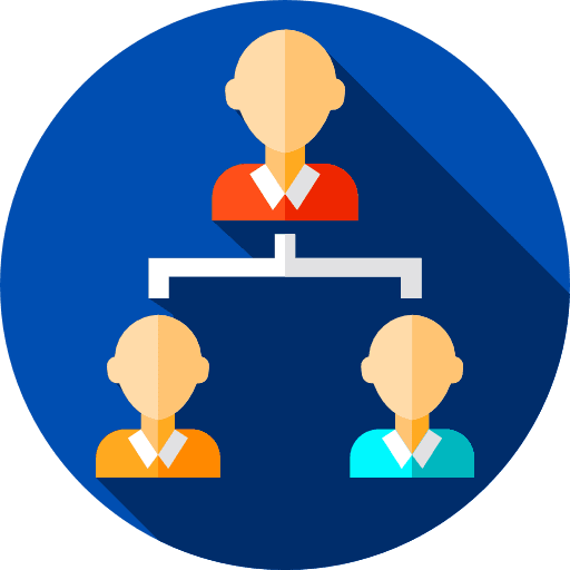 Hierarchical structure people business group icon