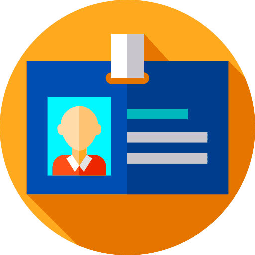 Id card identity pass ui icon