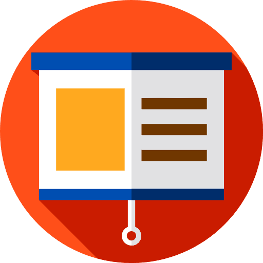 Presentation finances seo and web presentation icon