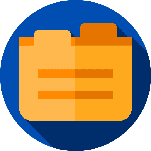 Folder data storage office material files and folders icon