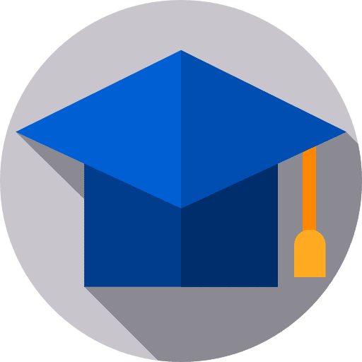 Mortarboard academic graduate cap icon