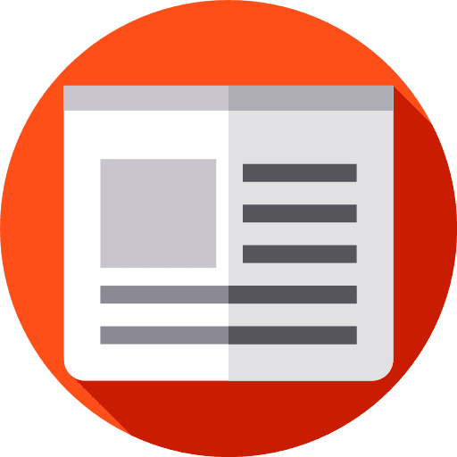 Newspaper communications journal interface icon