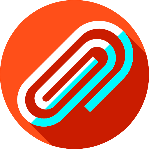 Paperclip clip tools and utensils attach icon