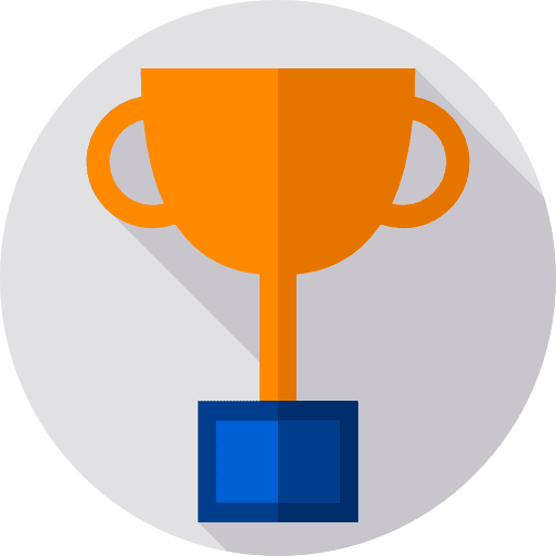 Trophy award winner sports and competition icon