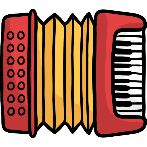 Accordion tools music and multimedia accordion icon