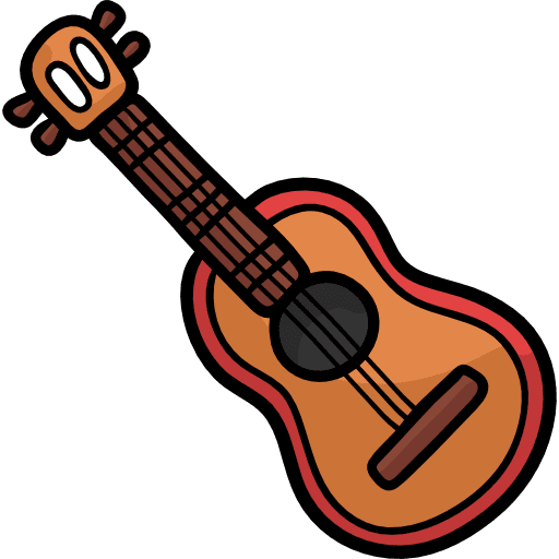 Acoustic guitar musical instrument music and multimedia acoustic guitar icon