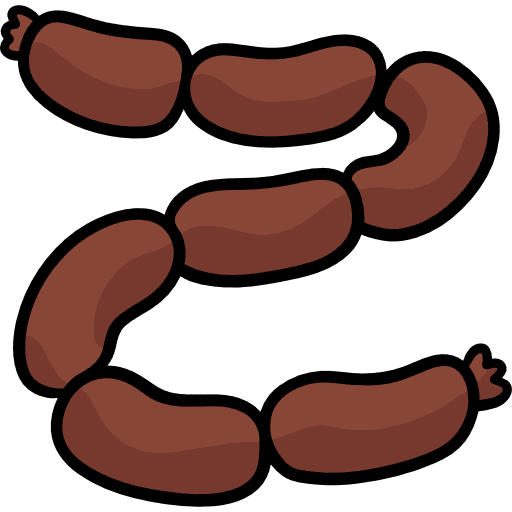 Sausages meat sausage food and restaurant icon