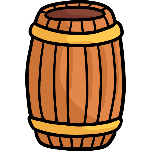 Barrel food and restaurant food alcohol icon