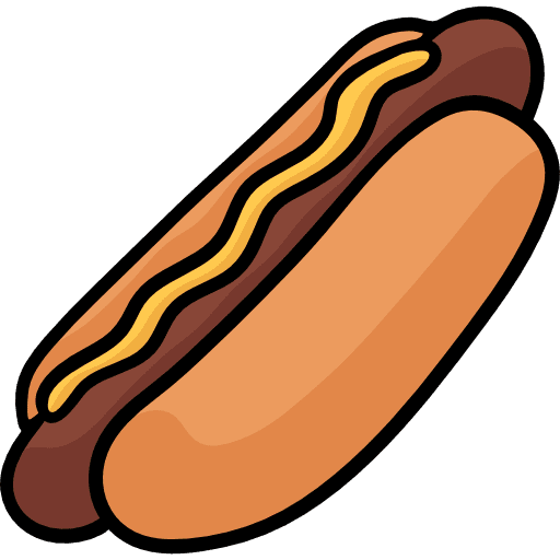Hot dog hot dog food and restaurant fast food icon