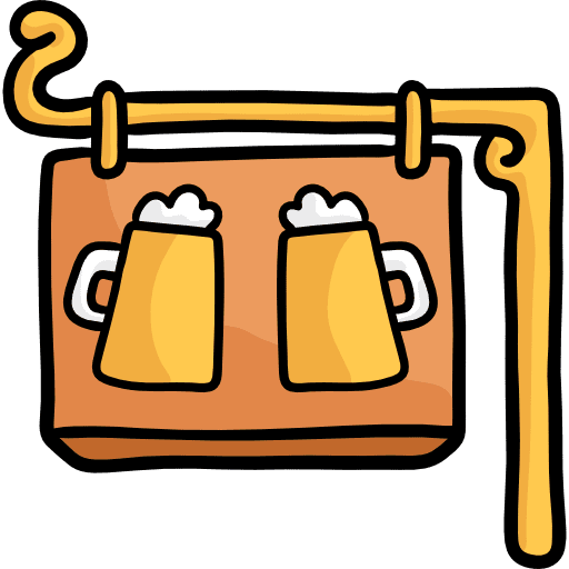 Pub pub beer food and restaurant icon