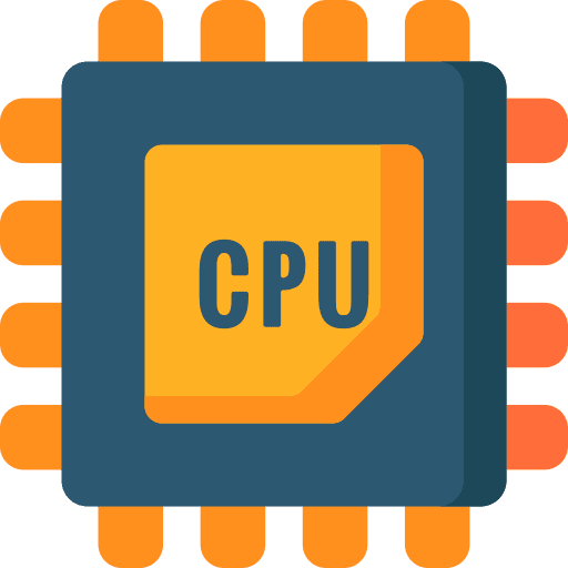 Cpu electronics electronic chip icon