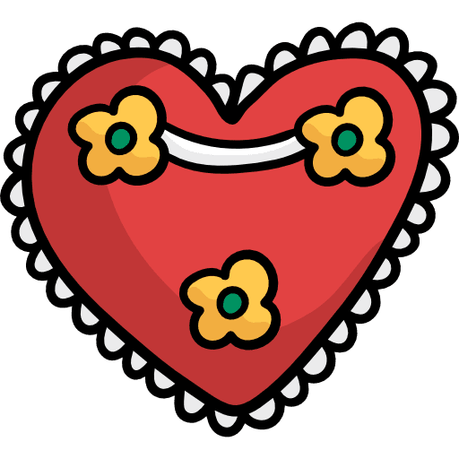 Heart like interface shapes and symbols icon