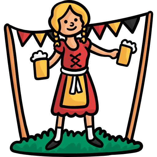 Waiter professions and jobs traditional woman icon