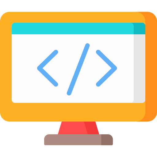 Monitor coding monitor screen icon