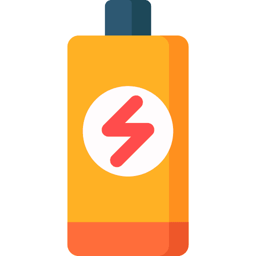 Battery technology full battery electronics icon