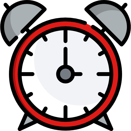 Alarm clock time and date alarm clock clock icon