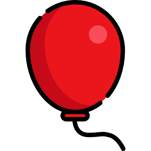 Balloon birthday and party new year birthday icon