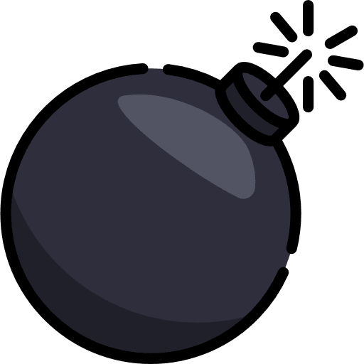Bomb terrorism detonation bomb icon
