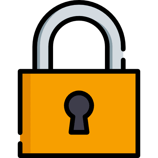Padlock secure tools and utensils locked icon