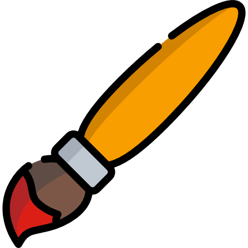 Paint brush edit tools artist tools and utensils icon