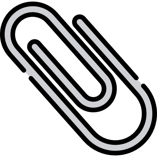 Paperclip paperclip school material tools and utensils icon