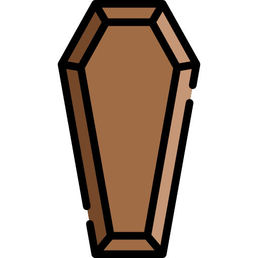 Coffin terror spooky fear icon