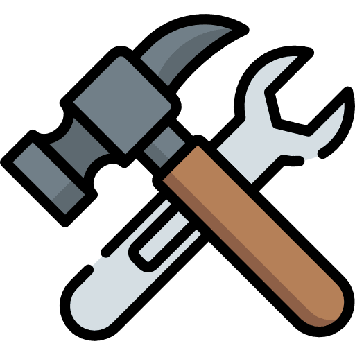 Repair tools wrench repair tools hammer icon